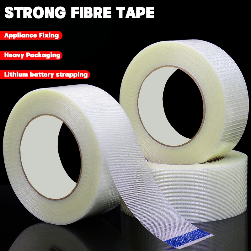 Transparent Mesh Glass Fiber Tapes Super Strong Mesh Single-Sided Tapes Wear-Resistant Glass Fiber Strong Reinforced Tapes