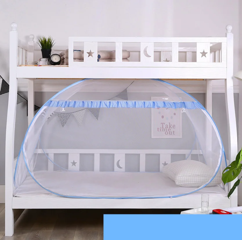 Foldable Yurt-style Crib Mosquito Net Free Install Student Upper Lower Bunk Mosquito Net Full Bottom Anti-fall Baby Mosquito Net