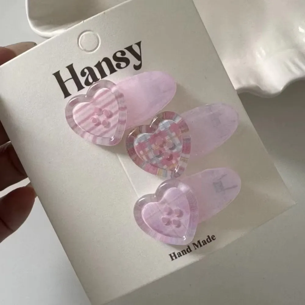 الحلو شفافة الحب زر دبوس الشعر بسيط الجنية غطاء الرأس مقاطع الشعر الصغيرة الطازجة نمط إكسسوارات الشعر فتاة الانفجارات كليب #4