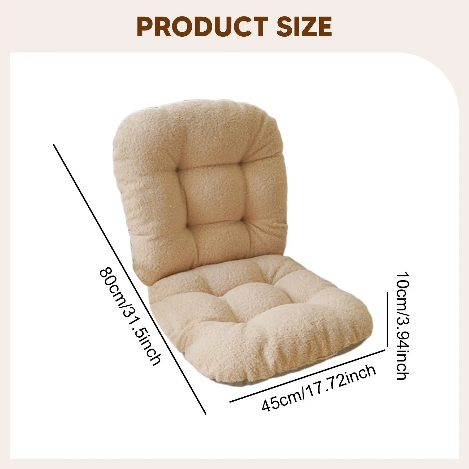 Soft Ergonomic Chair Cushion Plush Back Support Pad for Bedroom Office Desk Kitchen Dorm Chair