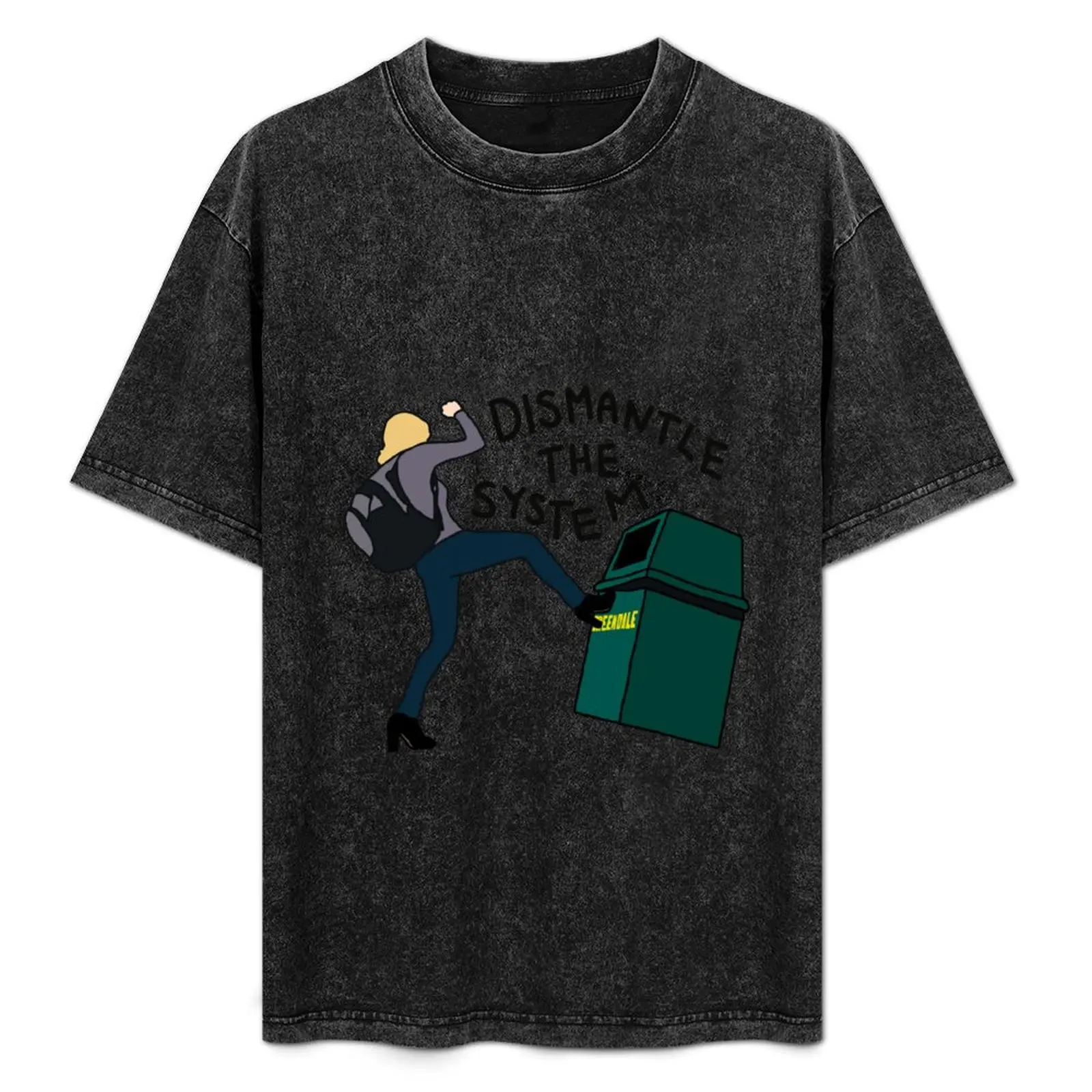 Britta Kicking a Greendale Trash Can T-Shirt customs custom shirt sweat shirts, men