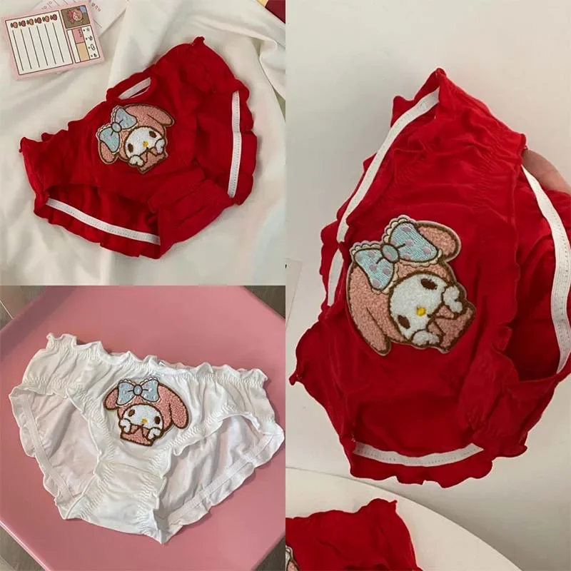 Miniso Sanrio My Melody Kawaii New Triangle Pants Sweet Sexy Girly Panties Anime Embroidery Underwear Girlfriend Birthday Gift