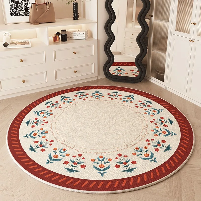 American-style Bedroom Dressing Mirror Carpet Luxury High-end Artistic Bedside Rug Dressing Table Round Chair Mat Ковер Tapis 러그