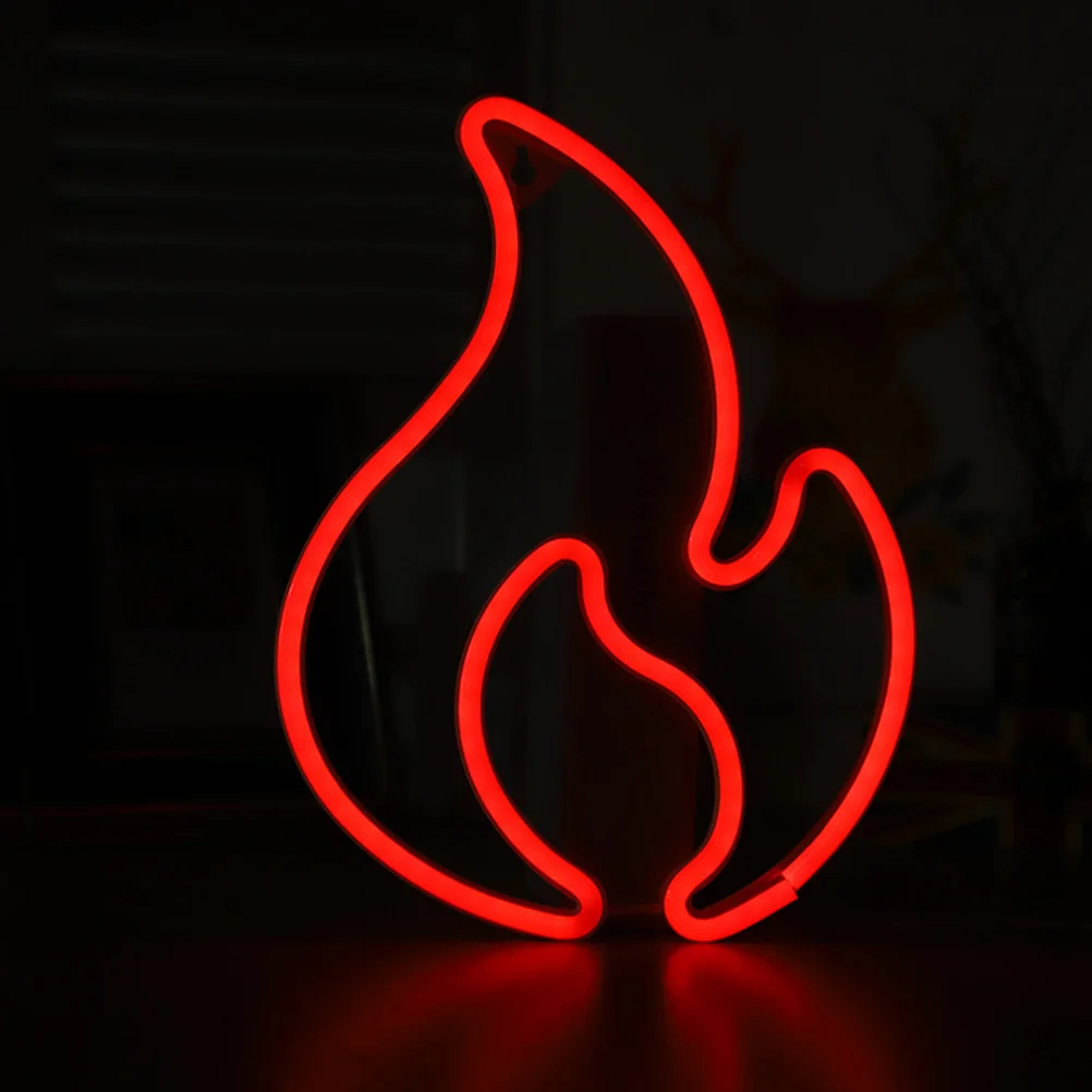لهب الزخرفية ضوء النيون ليلة علامات حفلة عيد ميلاد زينة Led تأثير مصباح مصابيح تعليق للزينة لغرفة النوم قضبان المنزل