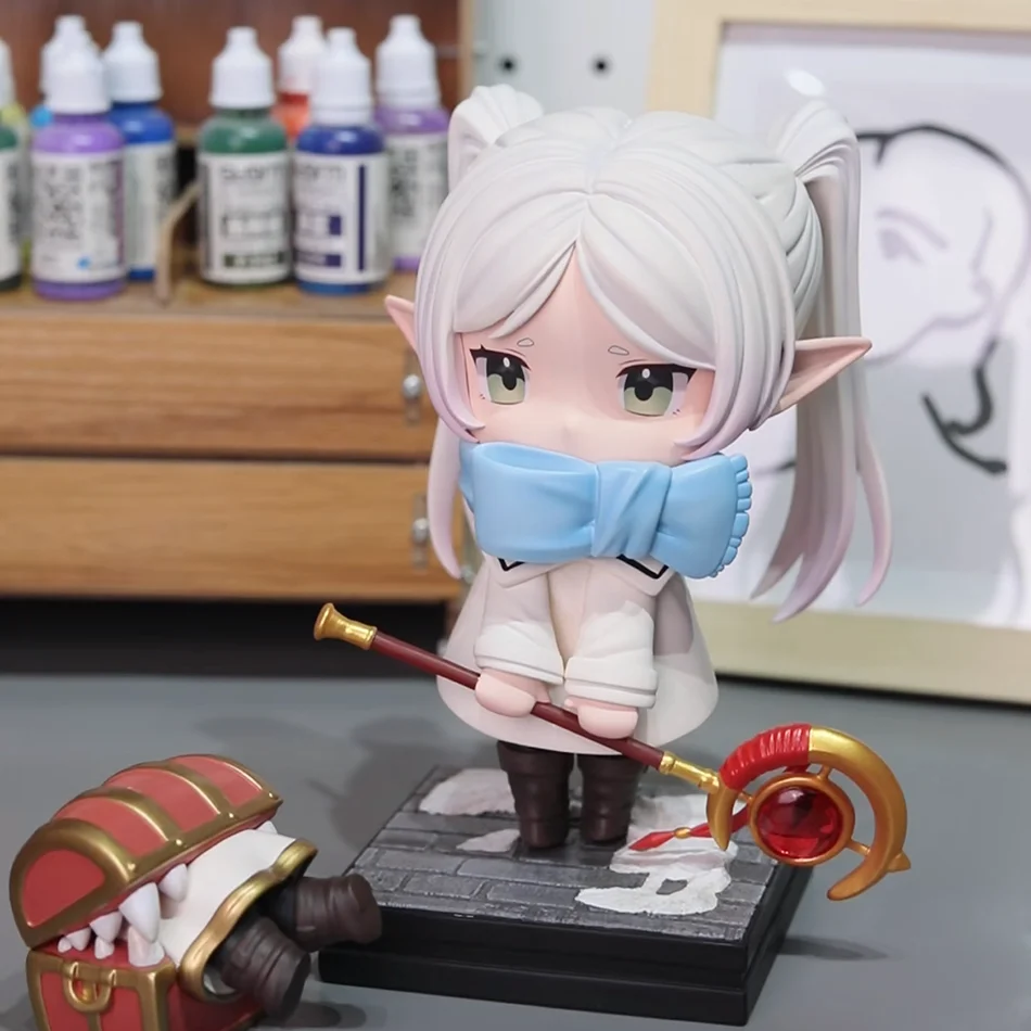 

Frieren Action Figure Winter Clothing Figurine Beyond Journey's End Anime Pvc Collection Movable Model Q Version Doll Set Toy
