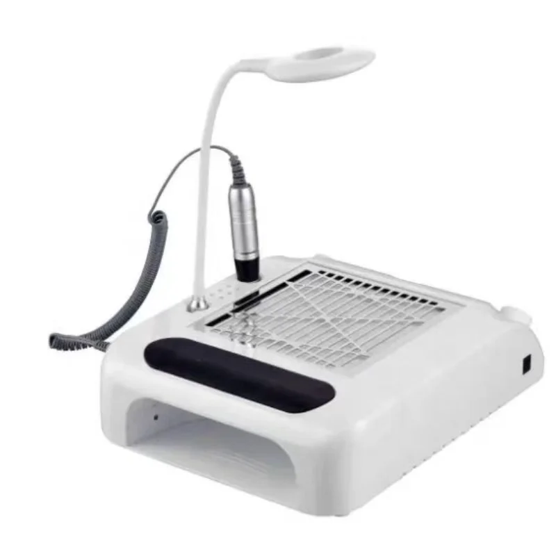 

Professional Nail Salon 6 in 1 UV LED Nail Lamp 60W Polishing Vacuum Cleaner Lamp Hand Pillow Machine Nail Lamp