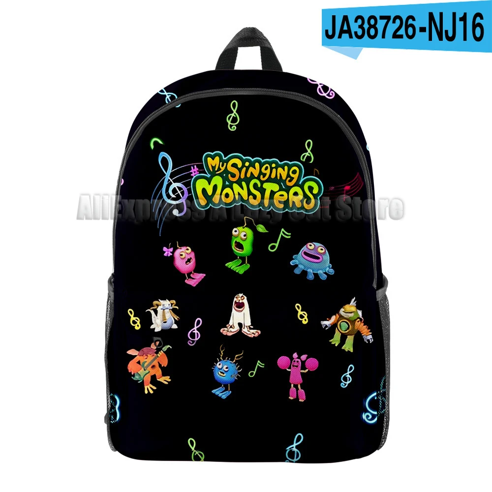 My Singing Monsters Bacpack Stuffed Horror Game Cartoon Boys Girls Kids Knapsack Anime School Bags Children's Rucksack Gifts