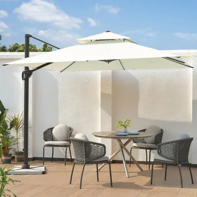 Large outdoor parasol villa courtyard open-air garden UV-proof guard box Roman umbrella outdoor stall umbrella