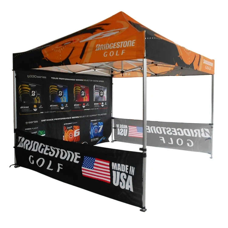 Custom Print Logo 10 X 10 Canopy Tent Promotional Pop Up Event Folding Aluminium Marquee Gazebo Canopy Roof Top Trade Show Tent