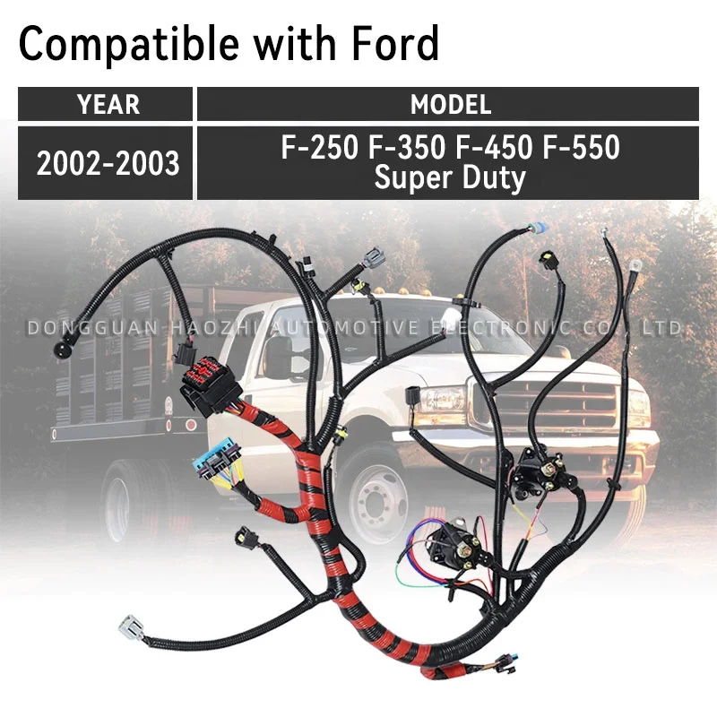 F81Z-12B637-FA BER301650 1837761C91 Жгут проводов двигателя, совместимый с Ford Super Duty F250 F350 F450 F550 2002-2003 США