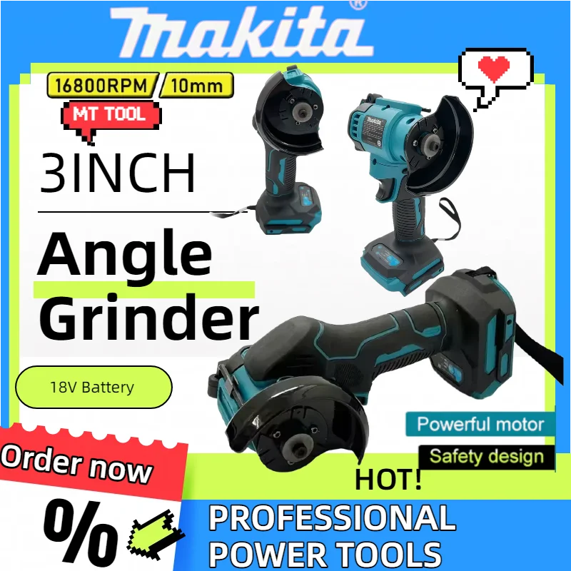 

Makita 3 Inch Mini Angle Grinder For 18V battery Power Tool Cutting Circular Cordless Electirc CUT OFF Saw Power Tool