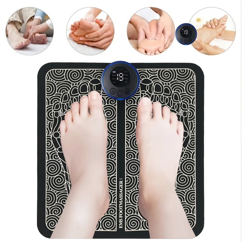 Electric Foot Massage Mat Relaxing Foot Acupoint Massage Mat Improves Blood Circulation 8 Modes 19 Levels of Relaxation