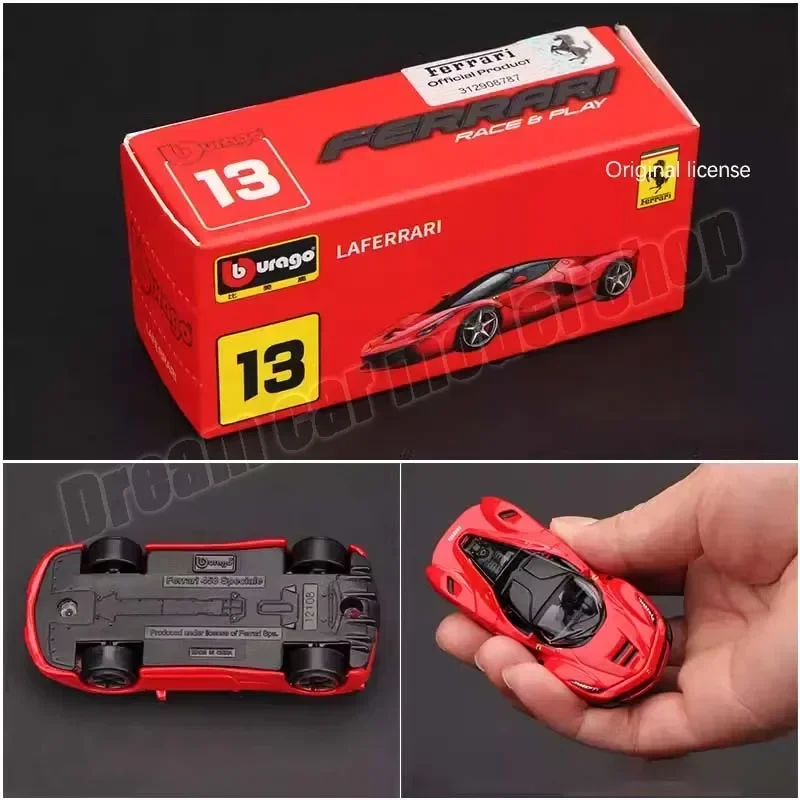 Bburago 1:64 Genuine Ferrari Series Car MONZA SP1 ,LAFERRARI,488GTB, F12 Tdf,F40,F50,ENZO FERRARI,SF90 Alloy Cars Model Toy Gift