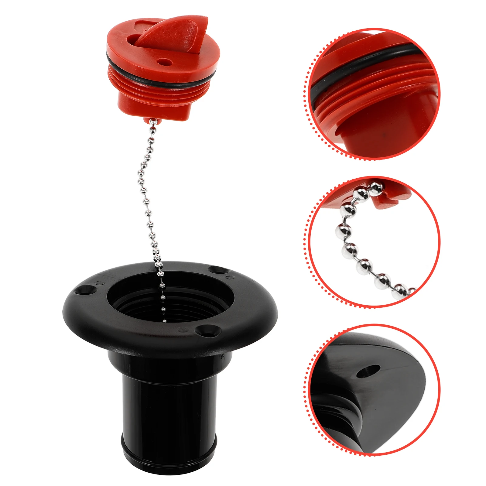 

Marine Fuel Cap Oil Tank Cover for Boats Black Color Water Tank Lid Boat Gas Vent Caps Replacement Accessories