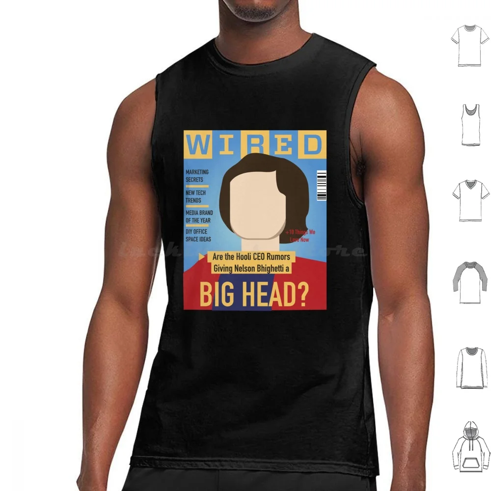 Vallée de Silicio |   Piper de pie |   Camisetas sin mangas de cabeza grande con estampado de algodón y silicona Valley Hooli Pied Piper Gavin Belson Richard