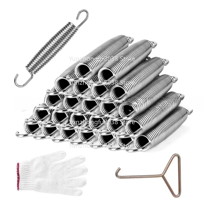 10 Pcs GSD Trampoline Replace Spring of Length 87mm-218mm, Trampoline Replacement Galvanized Steel Springs