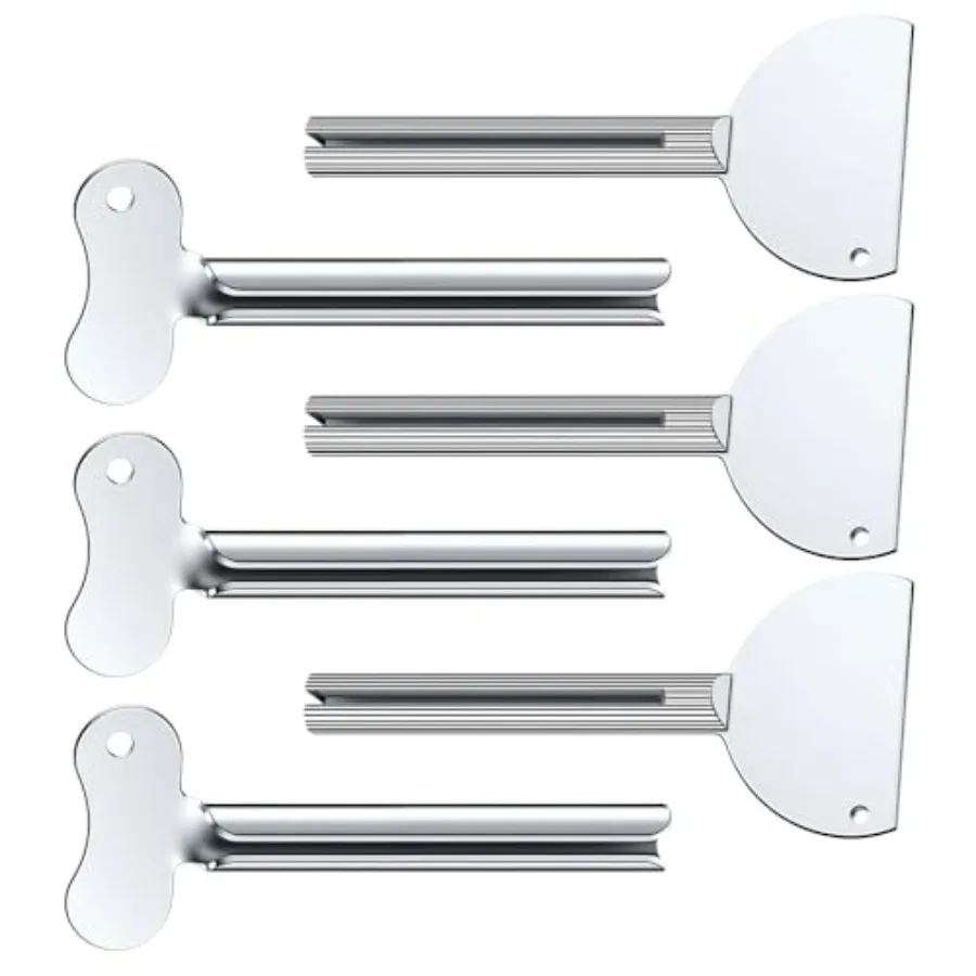 

Toothpaste Squeezer Metal Tube Squeezer Key Stainless Steel Toothpaste Roller Tube Wringer for Paint Cream Cosmetic and Hair Dy