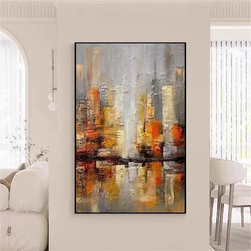 

100% Handmade Abstract Oil Painting, Modern Home Decor Mural Art Pictures, 3D Carving Art Works On Canvas Prints For Living Room