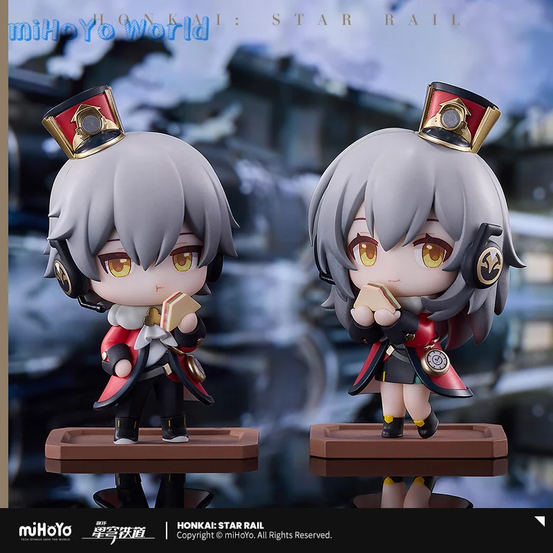 

MiHoYo Official Genuine Honkai Star Rail Train Tea Party Theme Trailblazer Figure Stelle Caelus ABS&PVC Statue Birthday Gifts