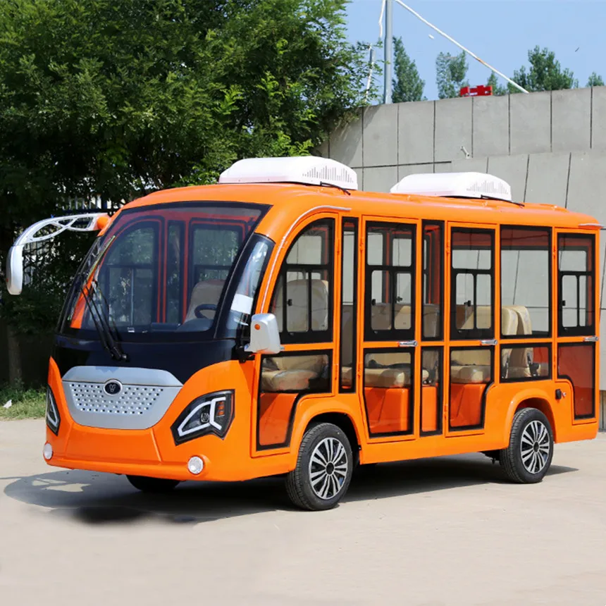 2024 New Convertible School Bus Electric Bus 14 Seats Electric Sightseeing Bus For Scenic Resort Amusement Park Shuttle