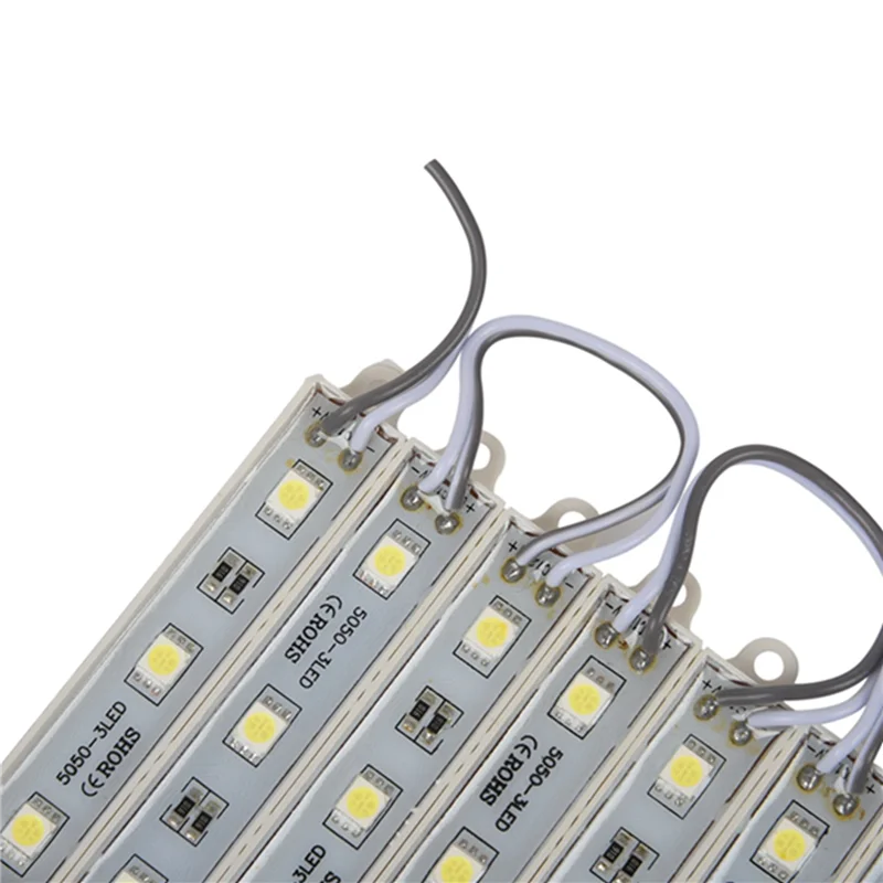 LICE-3 X 10 pezzi 5050 SMD 3 modulo LED striscia LED impermeabile DC 12V bianco freddo