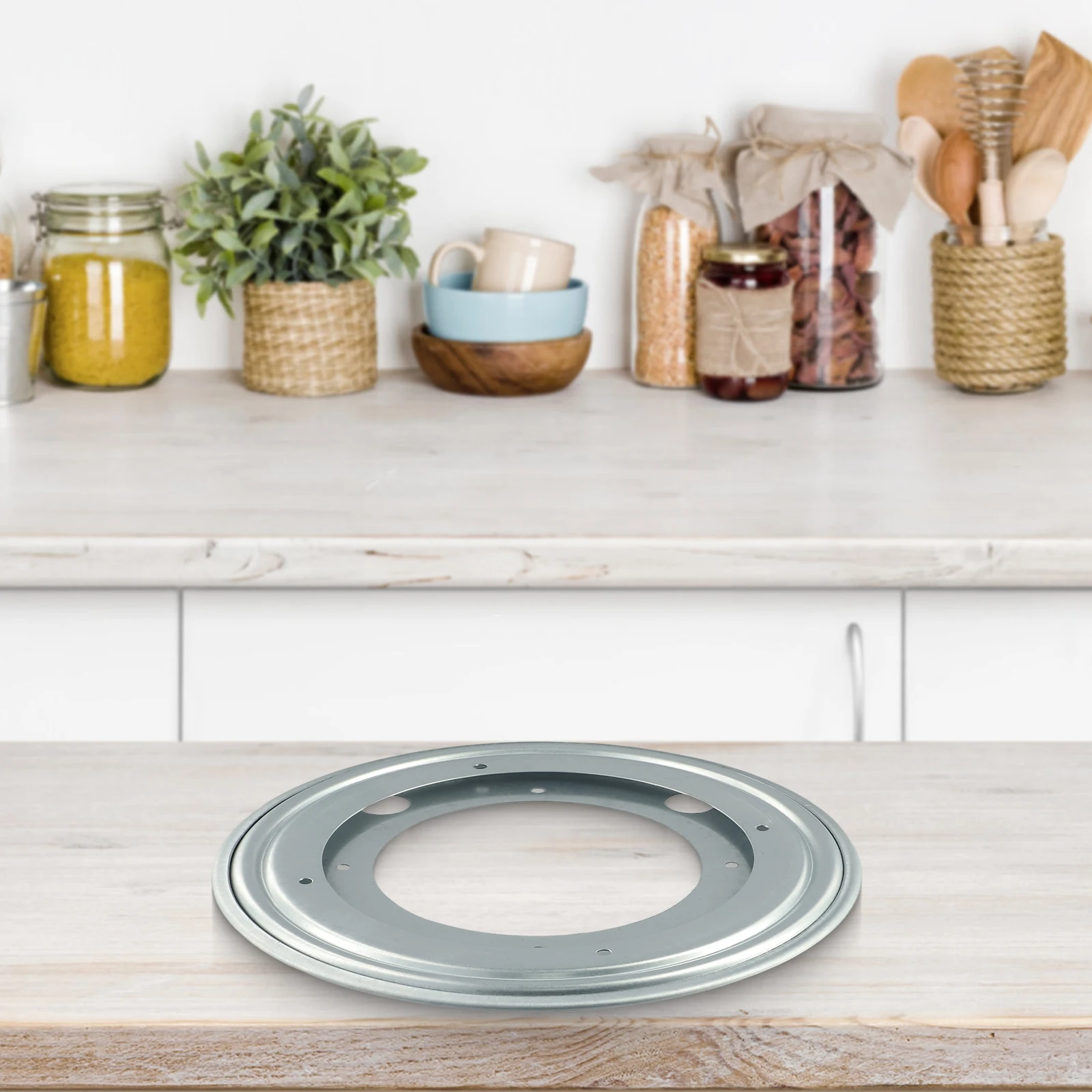 

12in 303mm Lazy Susan Swivel Plate Smooth Rotation Stainless Steel Ball Bearings Convenient Durability Galvanized Steel