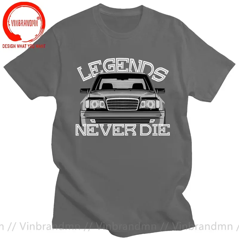 Vintage Style Drive The Classic W124 T shirt for men Legends Never Die T-shirt Youth Boys Car Styling Tee Shirt hombres view 3