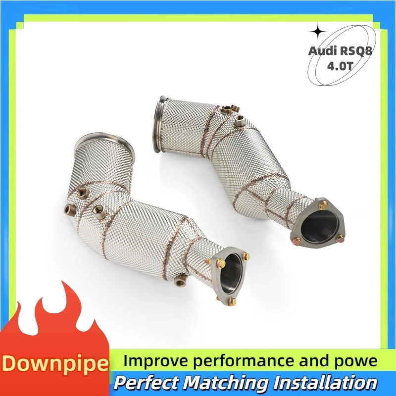 

For Audi RSQ8 4.0T 2022-2023 racing exhaust pipe converter performance stainless steel exhaust downspipe exhaust system