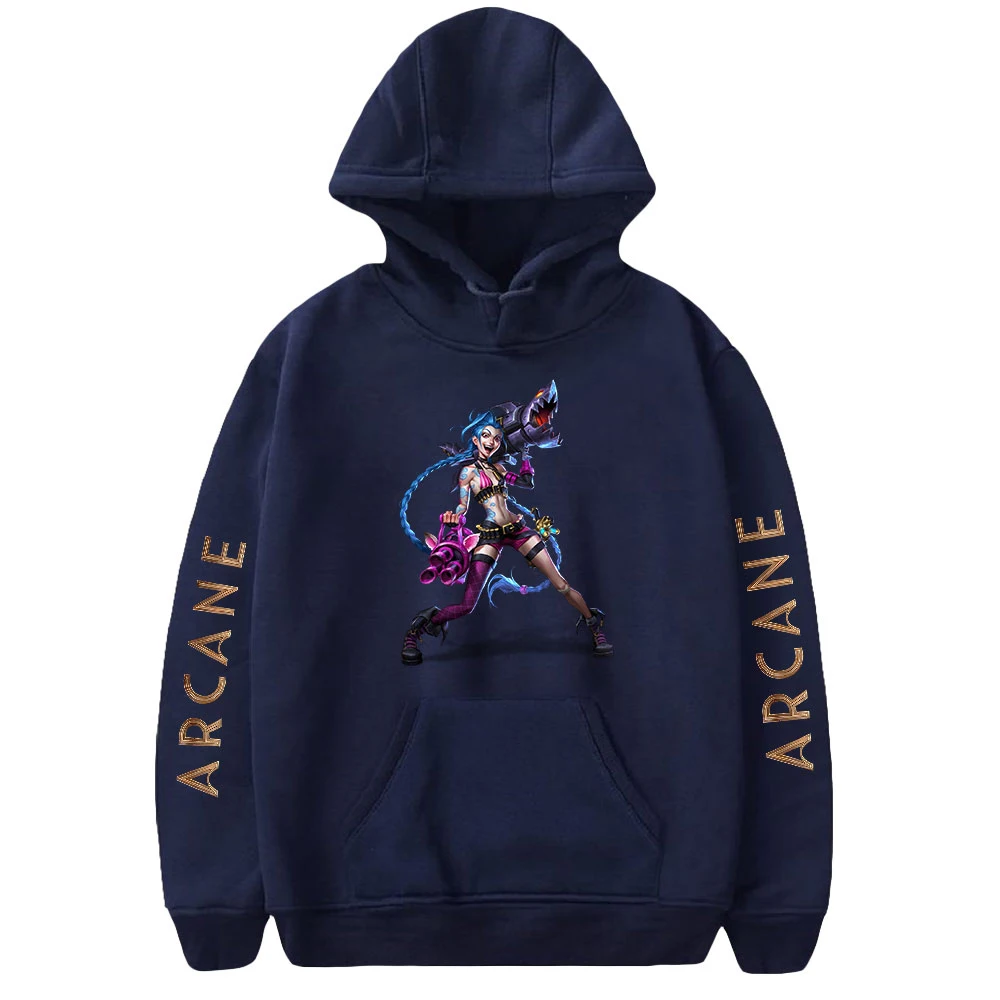 Fashion Arcane Jinx Merch Hoodie Men Women Harajuku Sweatshirt Streetwear Spring Autumn Game Lovers Clothes