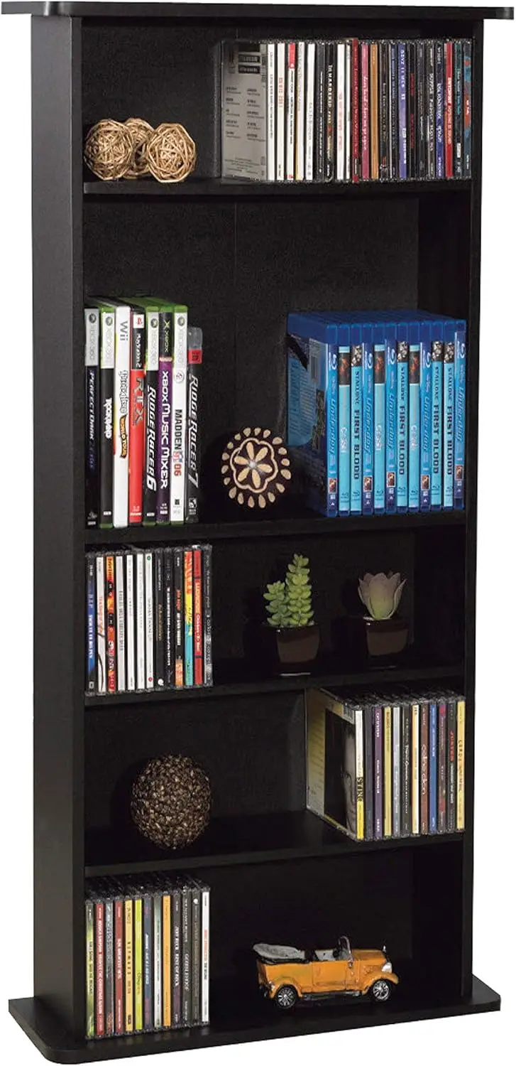 

Drawbridge Media Storage Cabinet - Organize optical media, up to 240 CD, or 108 DVD, or 132 BD/Video Games, Adjustable Shelves