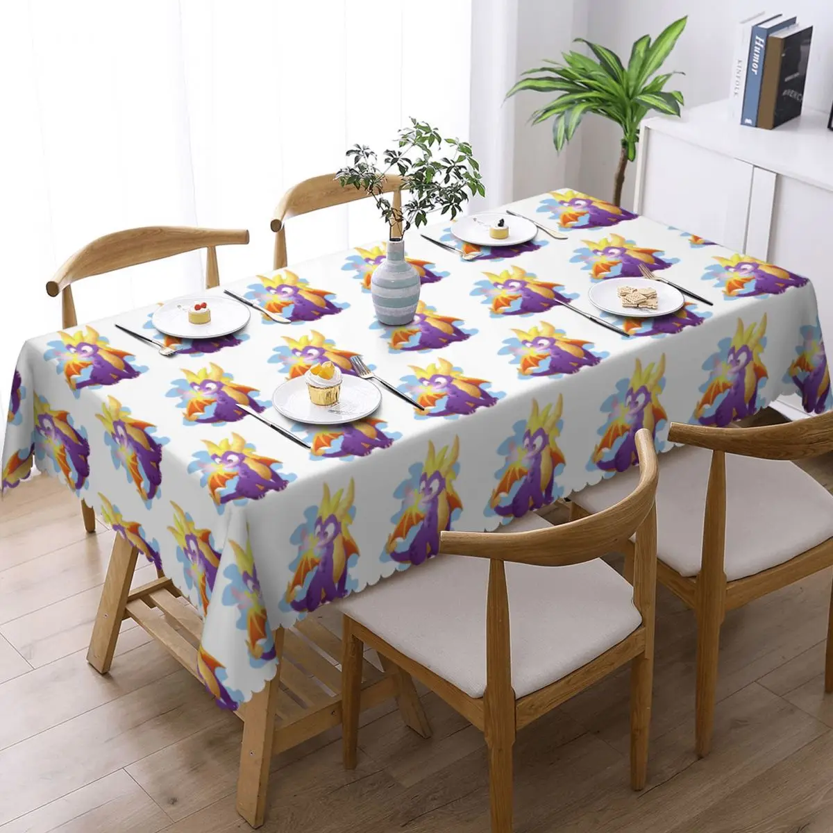 Ice Spyro Customized Rectangular Tablecloth Oilproof Table Cover for Festival Party Decorations Table Cloth