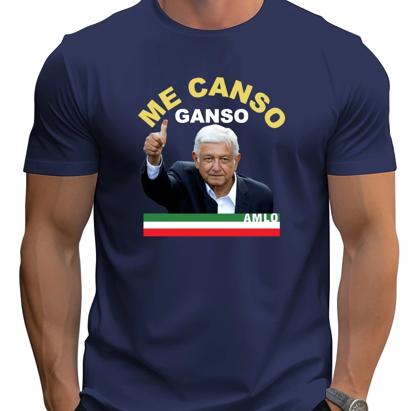 

Футболка Me Canso Ganso, AMLO, определение Meksicano. Новая повседневная мужская футболка из 100% хлопка с коротким рукавом и круглым вырезом