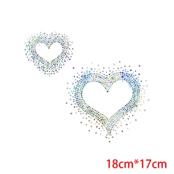 Colorful Flash Sequins Applique Heart Patches Valentine's Day Heat Transfer DIY Iron on Patches Termoadhesivos Para Ropa