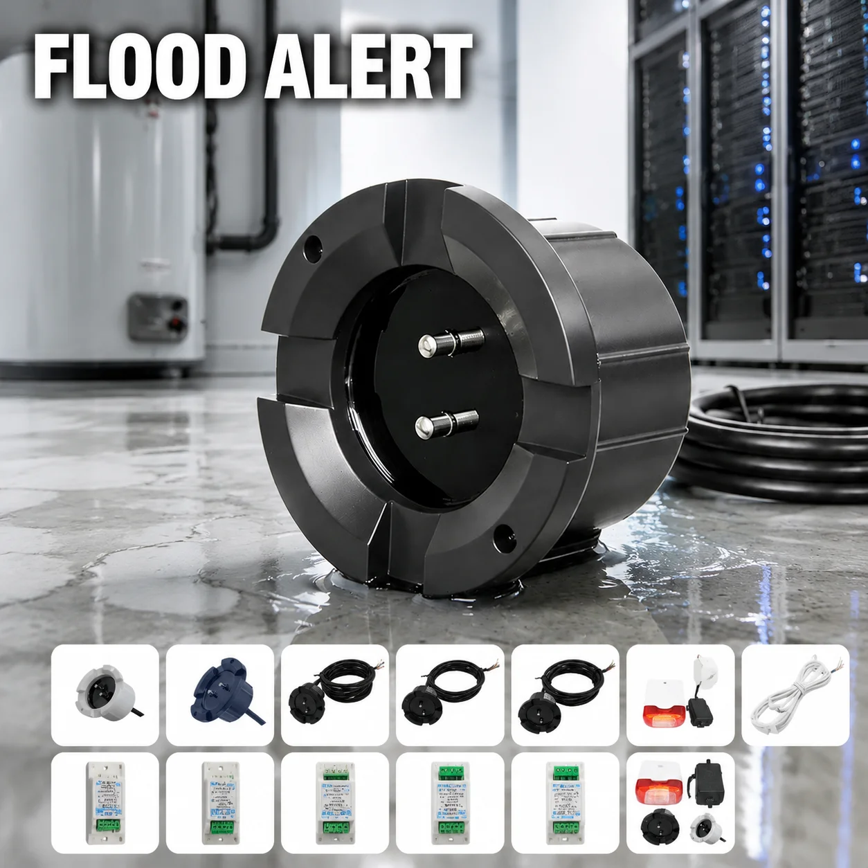 Water Leak Detection Sensor Alarm for Basement Warehouse Computer Room Equipment Room Flood Alert