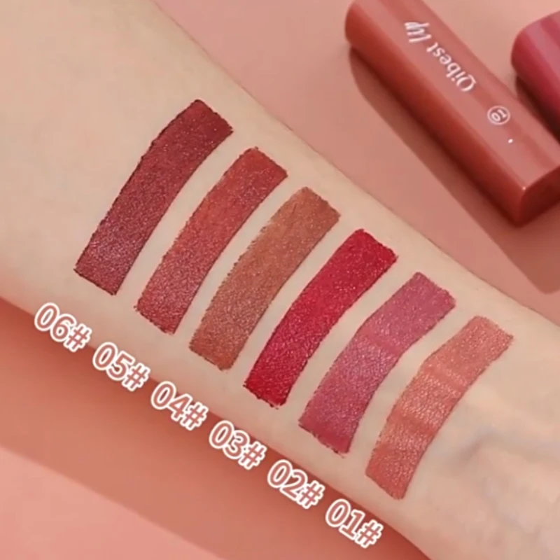 QIBEST Matita per rossetto opaca a lunga durata: finitura naturale per un facile applicazione, perfetta per truccatori e uso quotidiano"