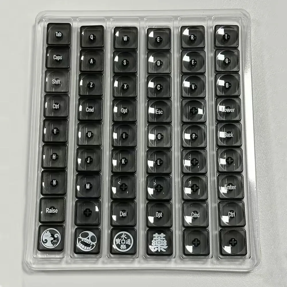 Split Keyboard Keycaps Low Profile LAK LCK PBT PC Translucent Custom Personalized for Corne Mechanical Keyboard Accessories Gift
