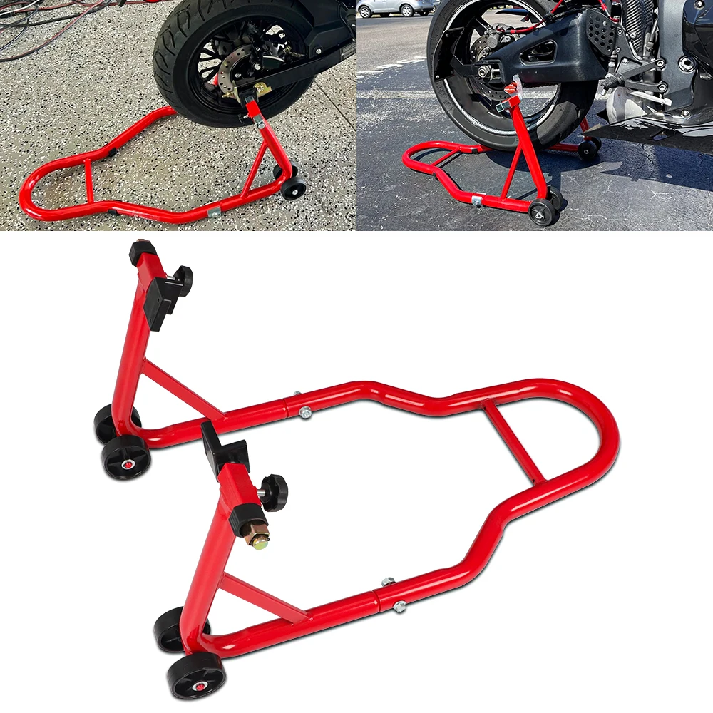 Motorcycle Bike Stand Rear Wheel Swingarm Spool Lift Stand Paddock Stands 2 in 1 Universal For Sportbike Tire Repairing Tool