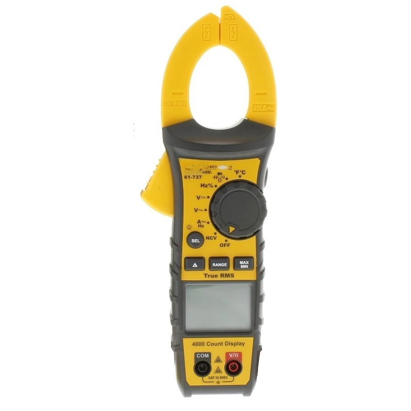 

INC. 61-737 Digital AC Clamp Meter 400 Amp 600-Volt, Red