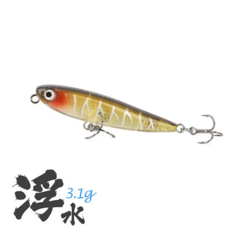 60mm 3.1g Floating Pencil Fishing Lures Walking the Dog Artificial Hard Bait for Sea Bass Trout Pike Swimbait Wobbler 3D Tackle