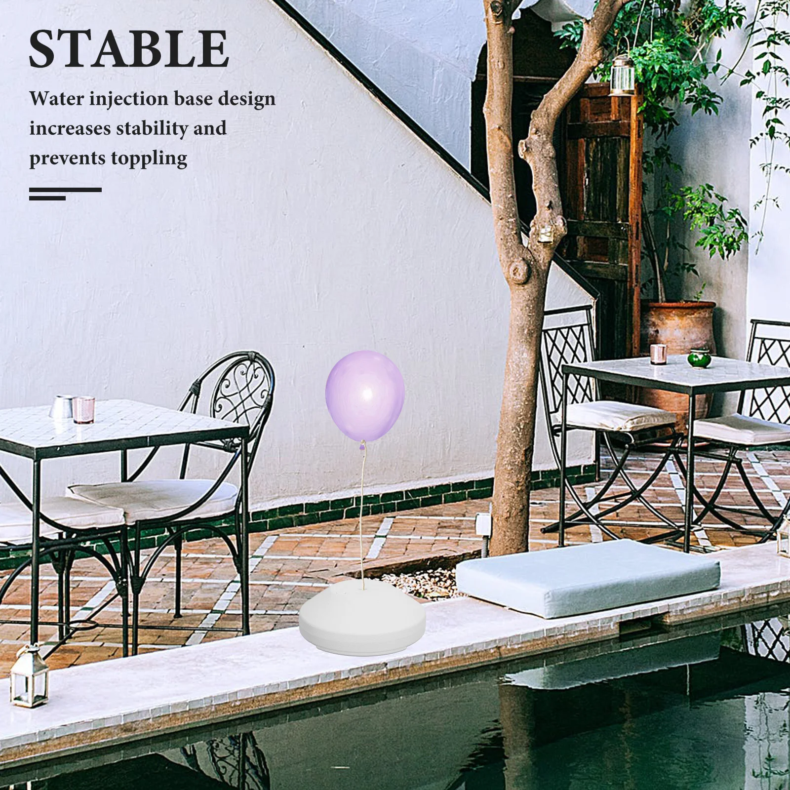 2 قطعة بالون الماء مملوء بالماء قاعدة قوس قاعدة الأوزان حامل مربع خفيف الوزن البلاستيك الحدث الطرف الديكور #1