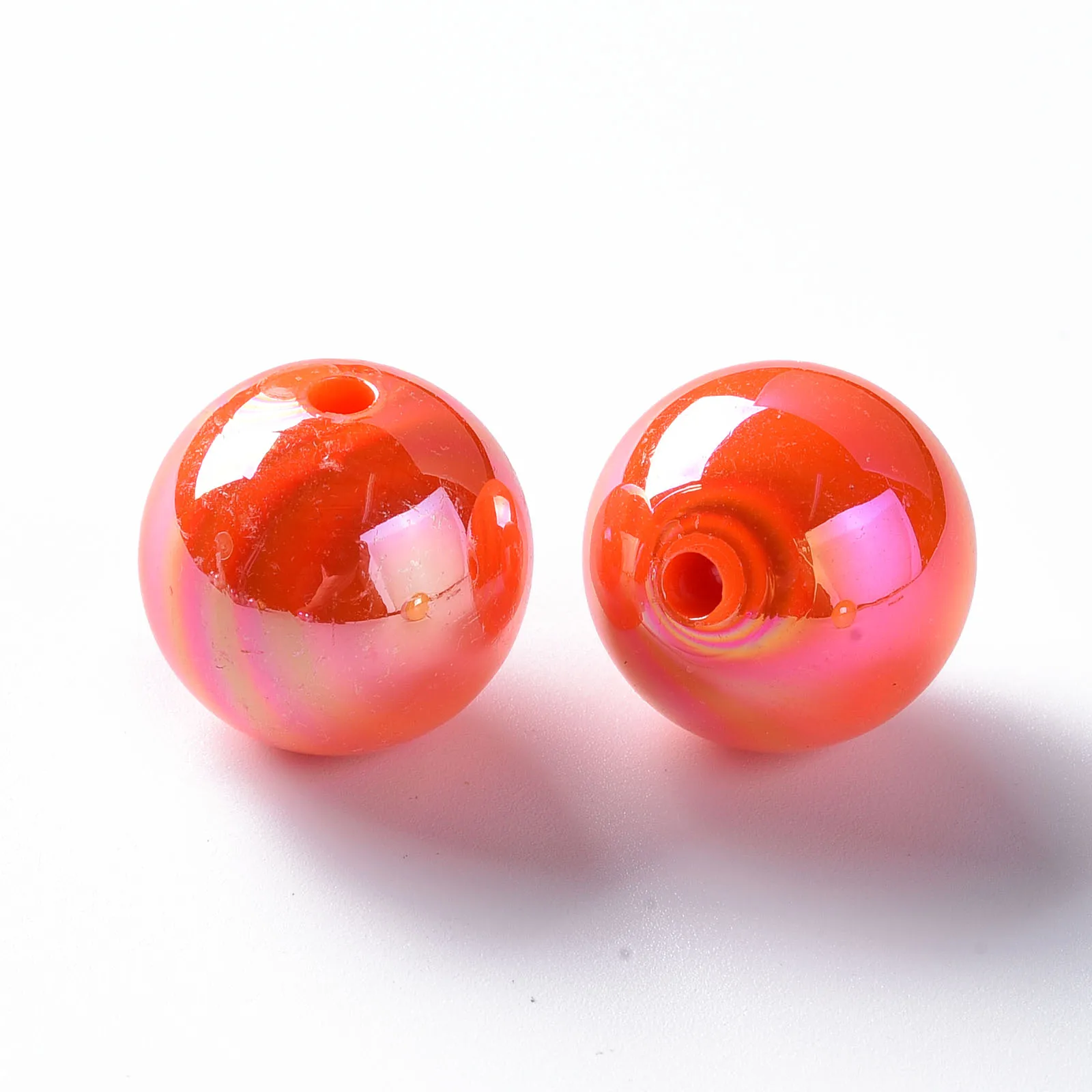 PandaHall 100 Stück 20mm Acryl-Kristallperlen Runde Abstandhalterperlen AB-Farbe Bastelperlen für Halsketten Armbänder Schmuckherstellung – Detail 6