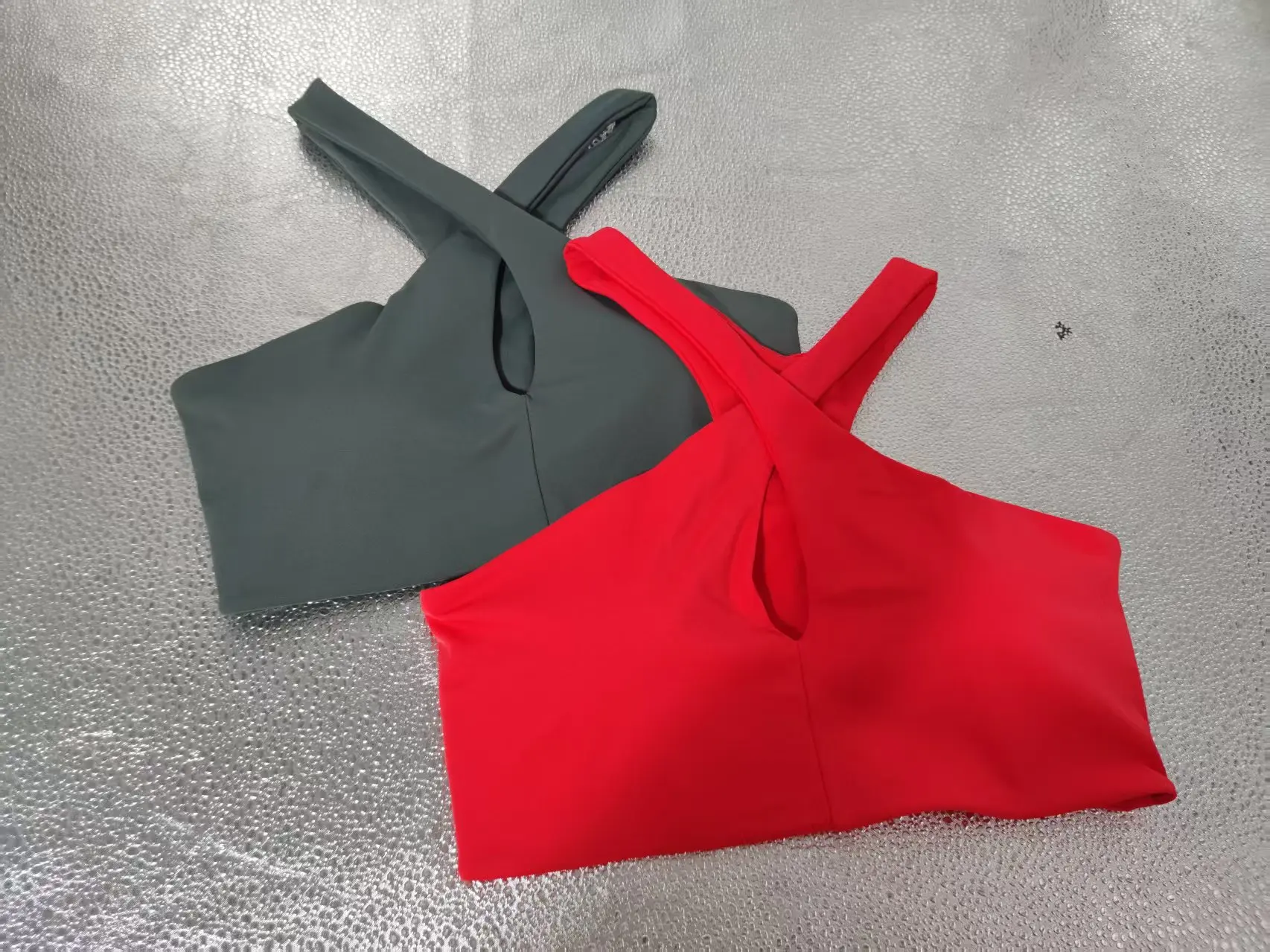 Sports Bra for Outdoor Running, Fitness Vest, Sexy Hanging Neck Cross, High-end Top