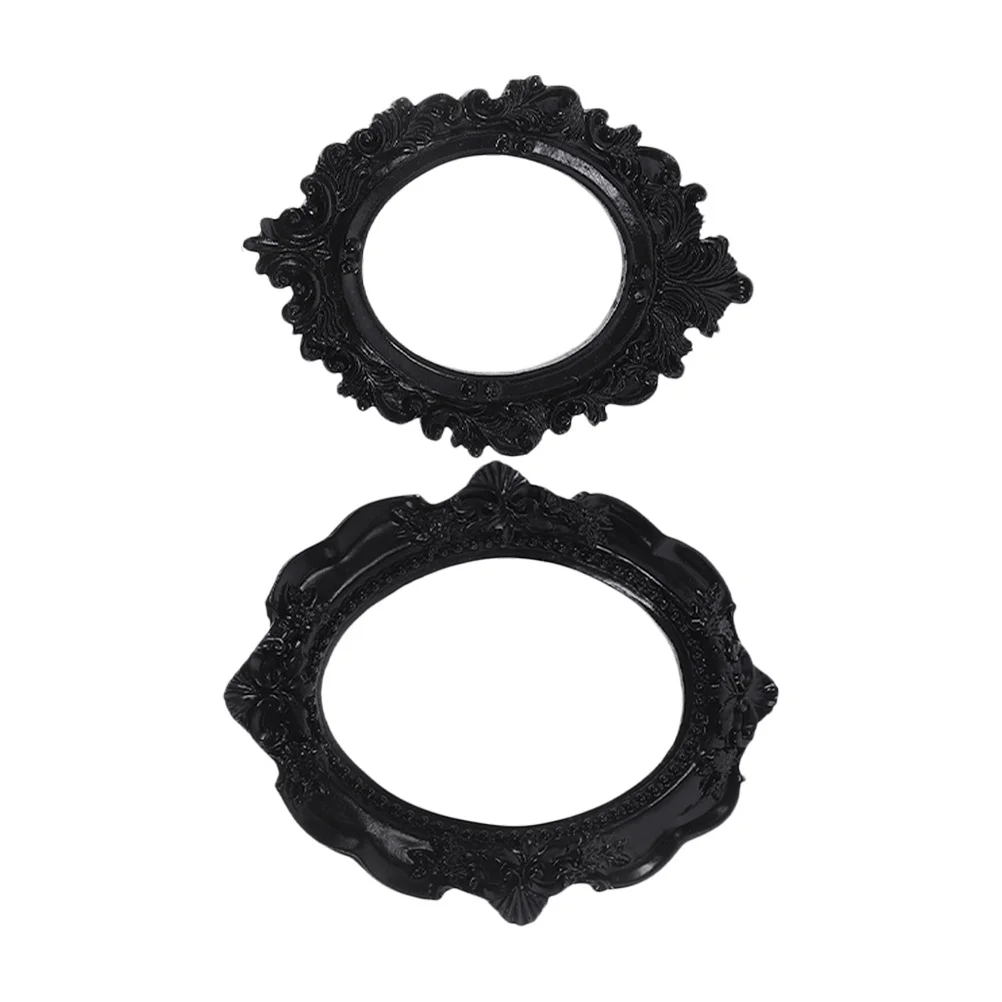 

2pcs Resin Photo Vintage Style Small Picture Frame For Desk Wall Decor Display Retro Storage Wedding Gift Home Office