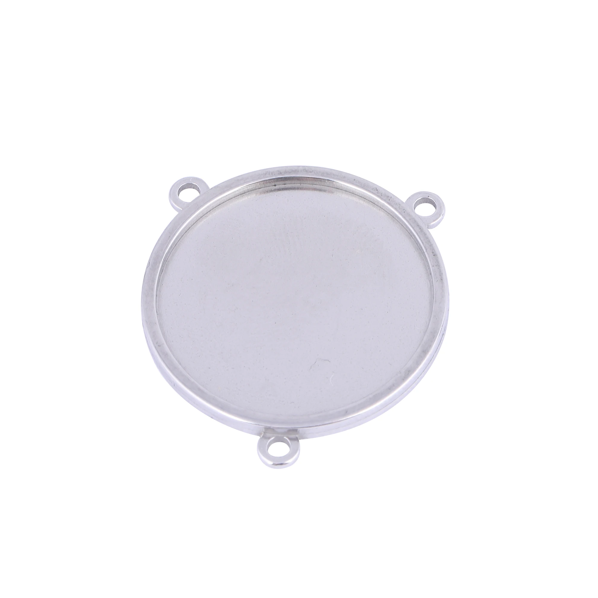 

5pcs Stainless Steel 16mm 18mm 20mm 25mm Cabochon Connector Base Settings Diy Bezel Pendant Trays For Necklace Jewelry Making