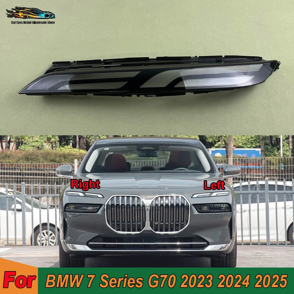 

Car Front Headlight cover For BMW 7 Series G70 2023 2024 2025 Car Front Headlight Cover Lampshade Lampcover Caps Headlamp Shell