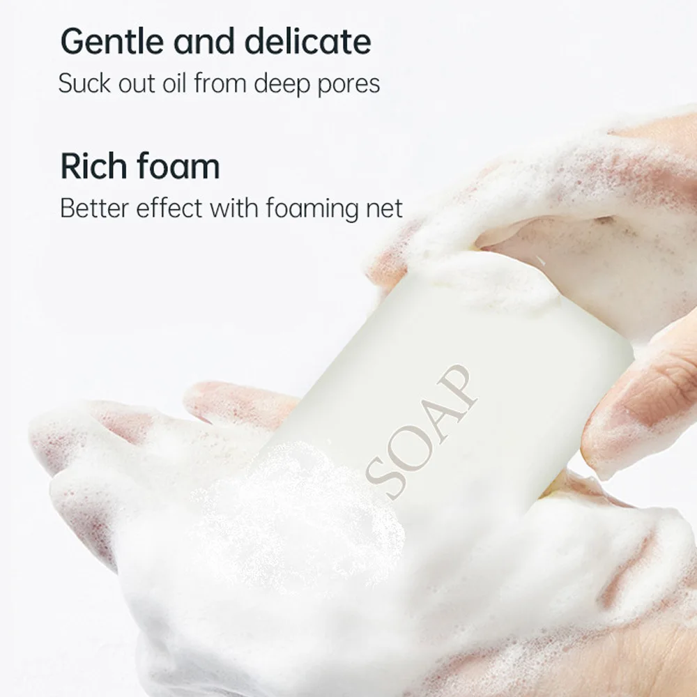 Whitening Donkey Milk Handmade Soap Body Cleanser with Kojic Acid Curcuma Lemon Rice Sandalwood - Skin Care Foaming Bar view 3