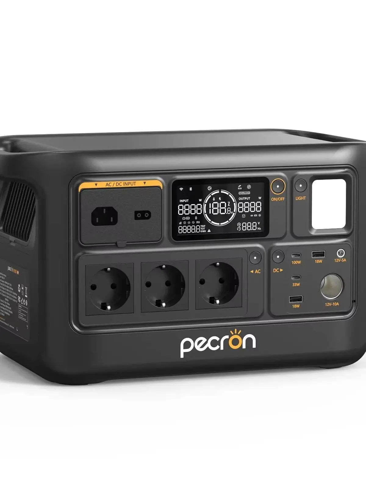 PECRON F1000LFP 960Wh Tragbare Powerstation 1500W Reine Sinuswelle USV Solargenerator LiFePO4 Batterie EU 230V Outdoor Camping Wohnmobil Notstromversorgung für Zuhause