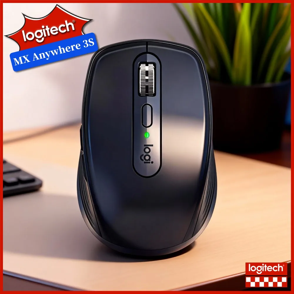 Logitech MX Anywhere 3S Wireless Mouse - 8000 DPI, Magspeed Scroll, Multi-OS Compatibility, Travel-Friendly Design