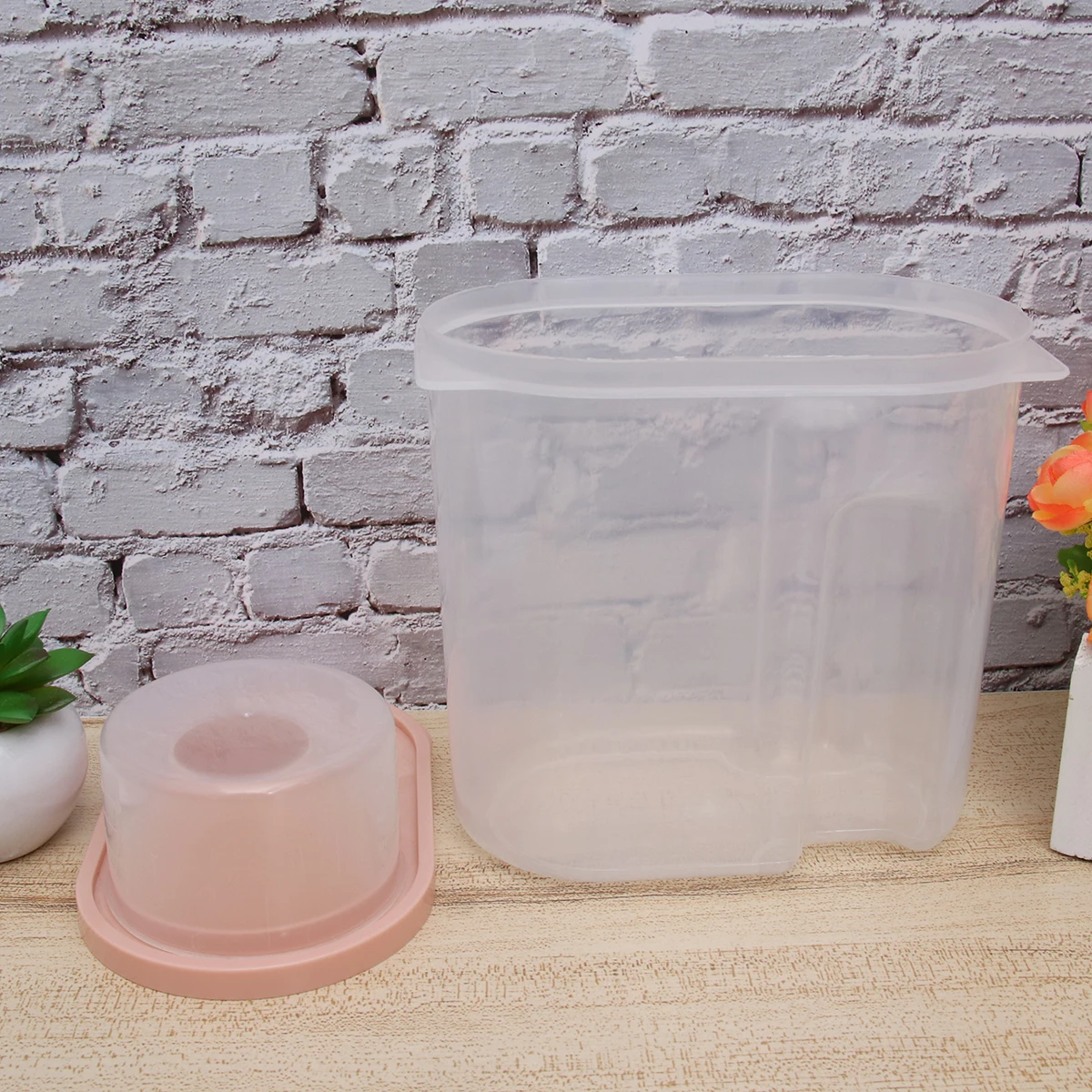 

2.5L Plastic Sealed Can Grain Storage Container Lid For Cereal Oatmeal Rice Dry Food Kitchen Pantry Organizer Moisture Proof Bpa
