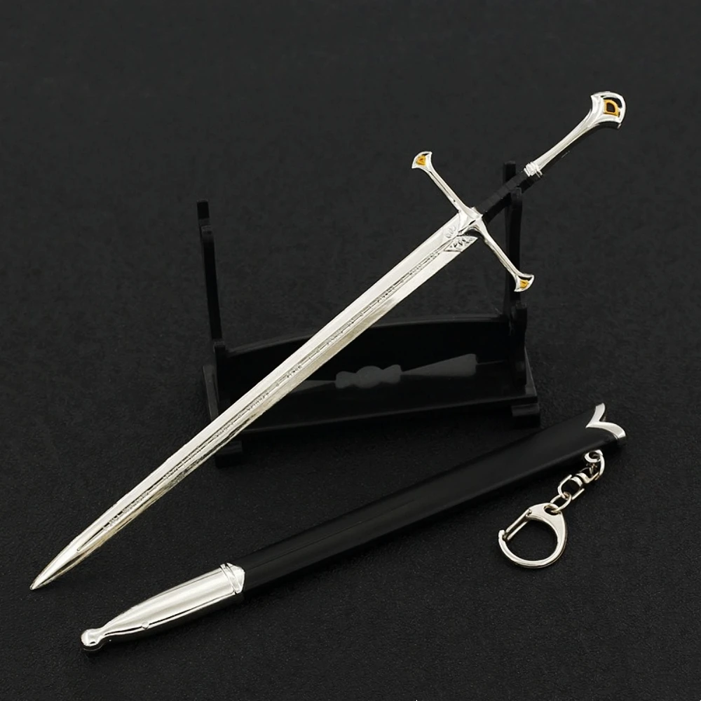 22cm Movie Peripherals, The Lord of The Elendil Narsil Sword Rings Model, Zinc Alloy 1:6 Toy Ornaments, With Scabbard, Not Sharp